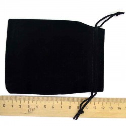 Мешок подарочный бархат черный 12х9см (3 шт) М6