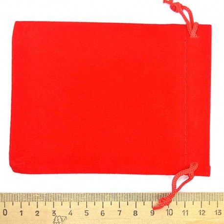 Мешок подарочный бархат красный 12х9см (3 шт) М7