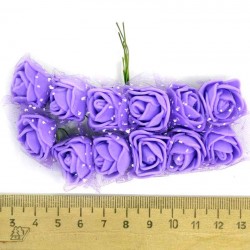 Цветы из фоамирана фиолетовый (12 шт) М17