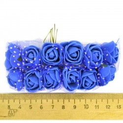 Цветы из фоамирана синий (12 шт) М18