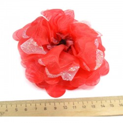 Бант цветок микс пара (2 шт) 10 см красный М46
