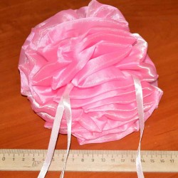 Бант атлас розовый ленты ( 2 шт) 16 см М61