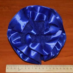 Бант ажур кант атлас синий( 2 шт) 16 см М80