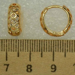Серьги кольцо ромбики 6шт М389