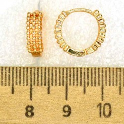 Серьги кольцо шарики М421