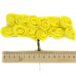 Цветы из фоамирана желтые (12 шт)