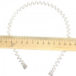 Ободок спираль серебристая М22