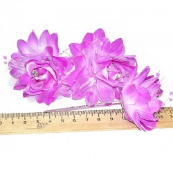 Шпилька для волос цветы (3 шт) фиолетовые М14